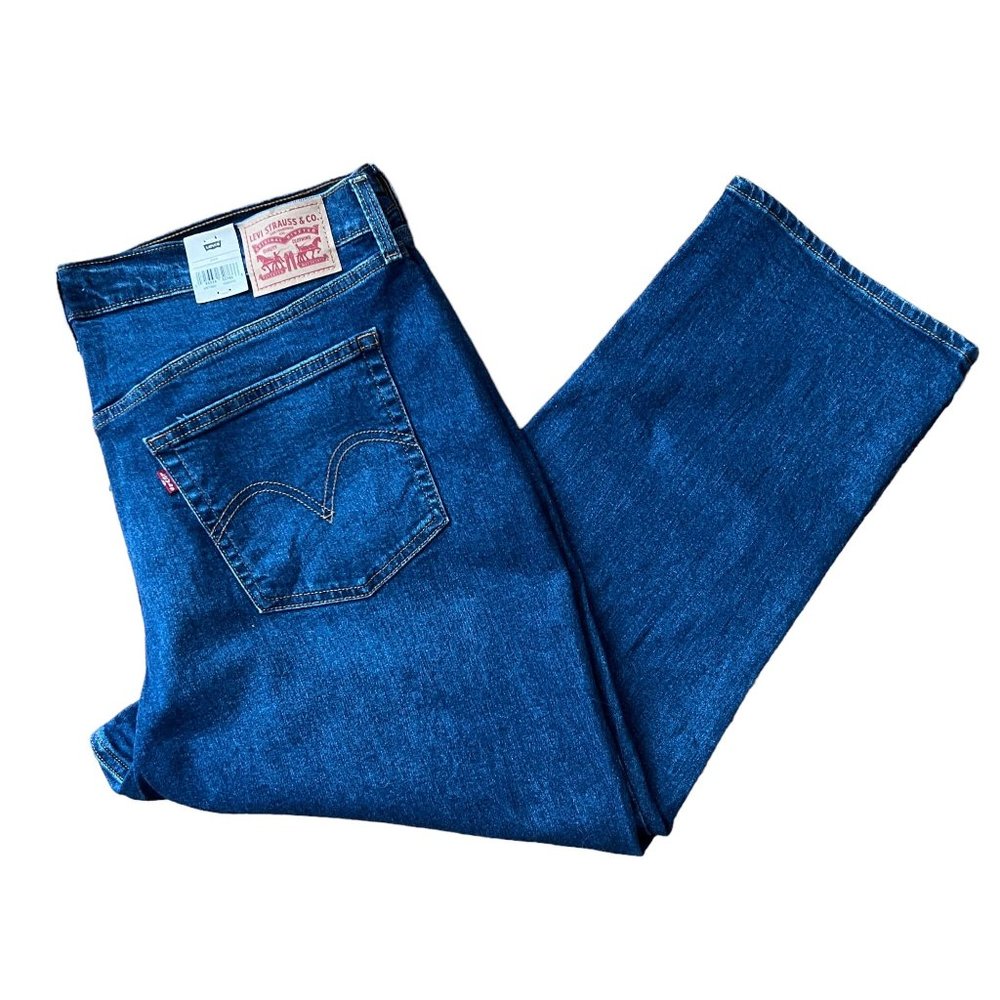 NWT Levi's Wedgie Straight Button Fly Size 24W Cotton Denim Jeans Plus S… - Picture 2 of 16